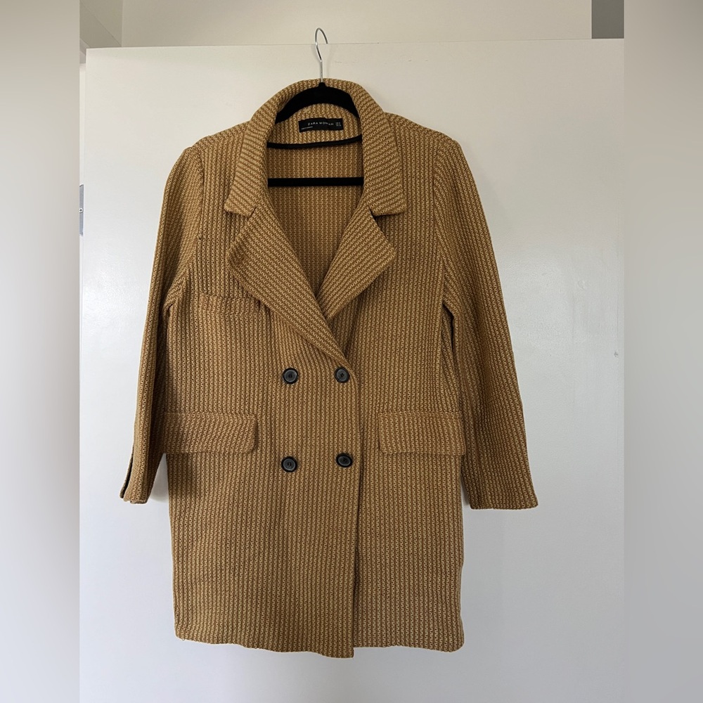 Zara knit beige jacket size small